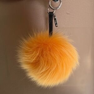 Fendi Fur Pom Pom Keychain Orange